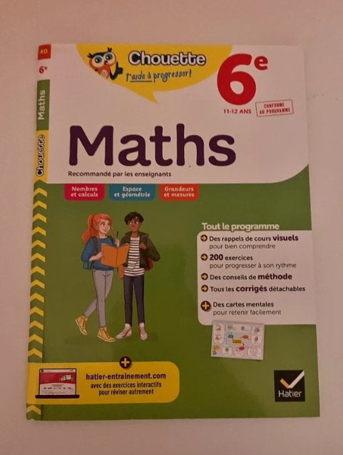 Maths 6e – Chouette Hatier – 11-12 ans + corrigés, Enlèvement ou Envoi, Primaire, Comme neuf, Inconnu