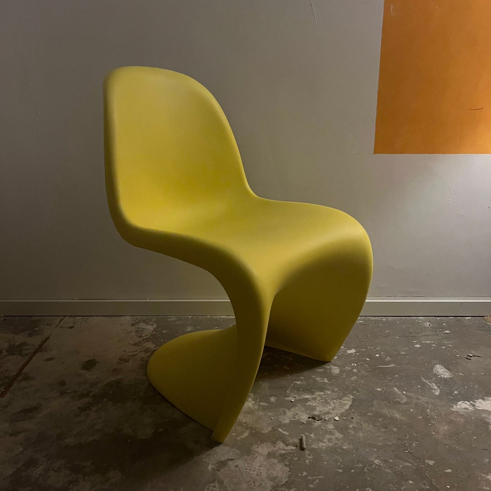 Chaise Vitra Panton Jaune doré, Moins de 75 cm, Enlèvement ou Envoi, Comme neuf, Synthétique