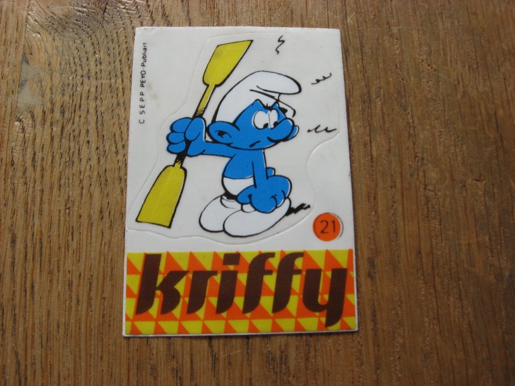 Smurfen Kriffy Peyo Nr 21 Sticker, Ophalen of Verzenden, Nieuw, Strip of Tekenfilm