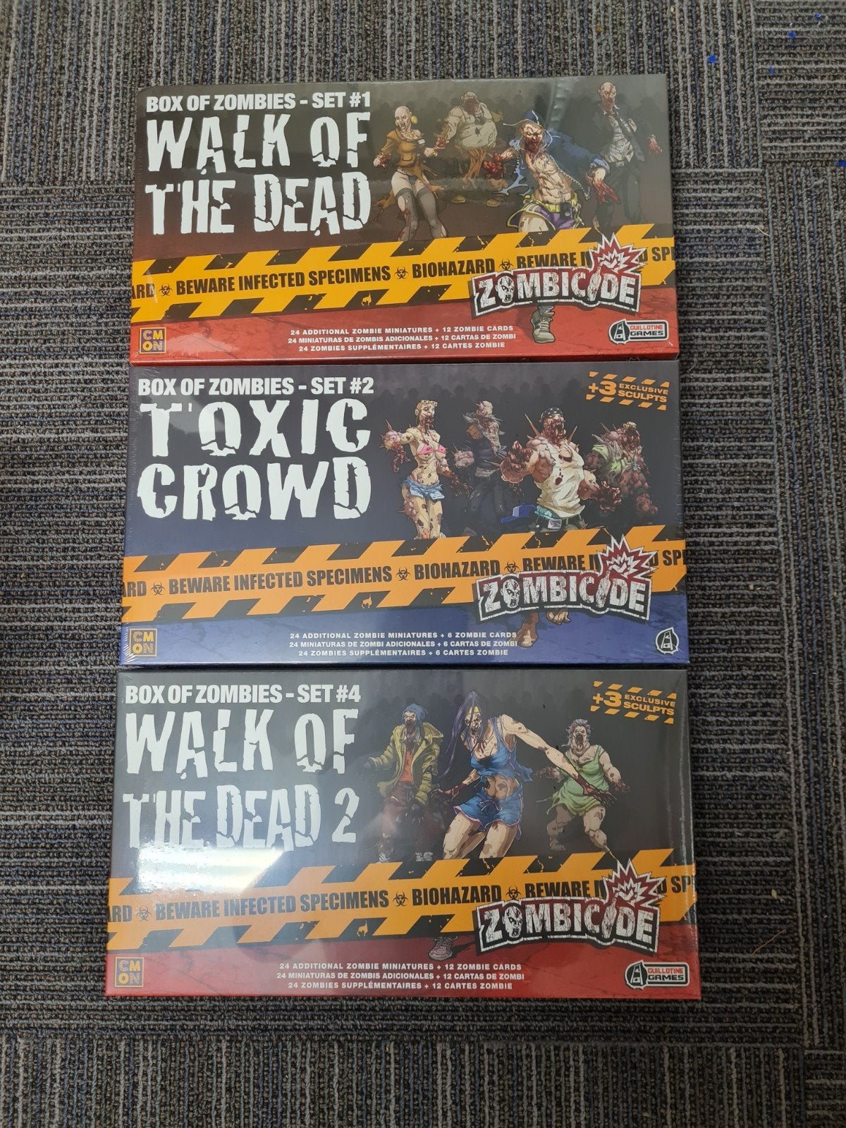 Zombicide Miniaturen 3 Verschillende Dozen, Hobby en Vrije tijd, Ophalen of Verzenden