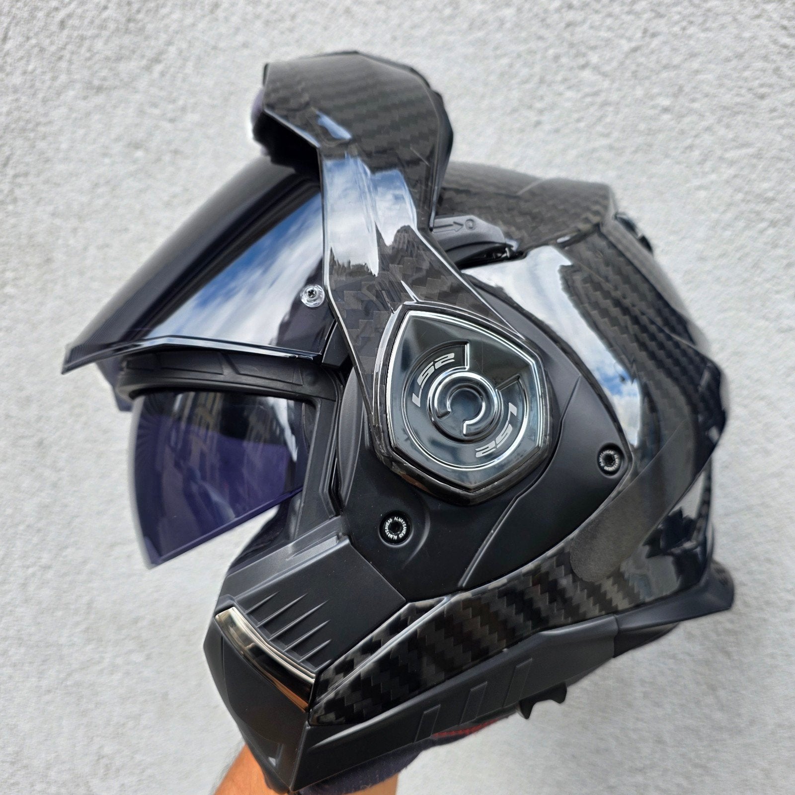systeemhelm ls2 advant x carbon, Motos, Enlèvement ou Envoi, L