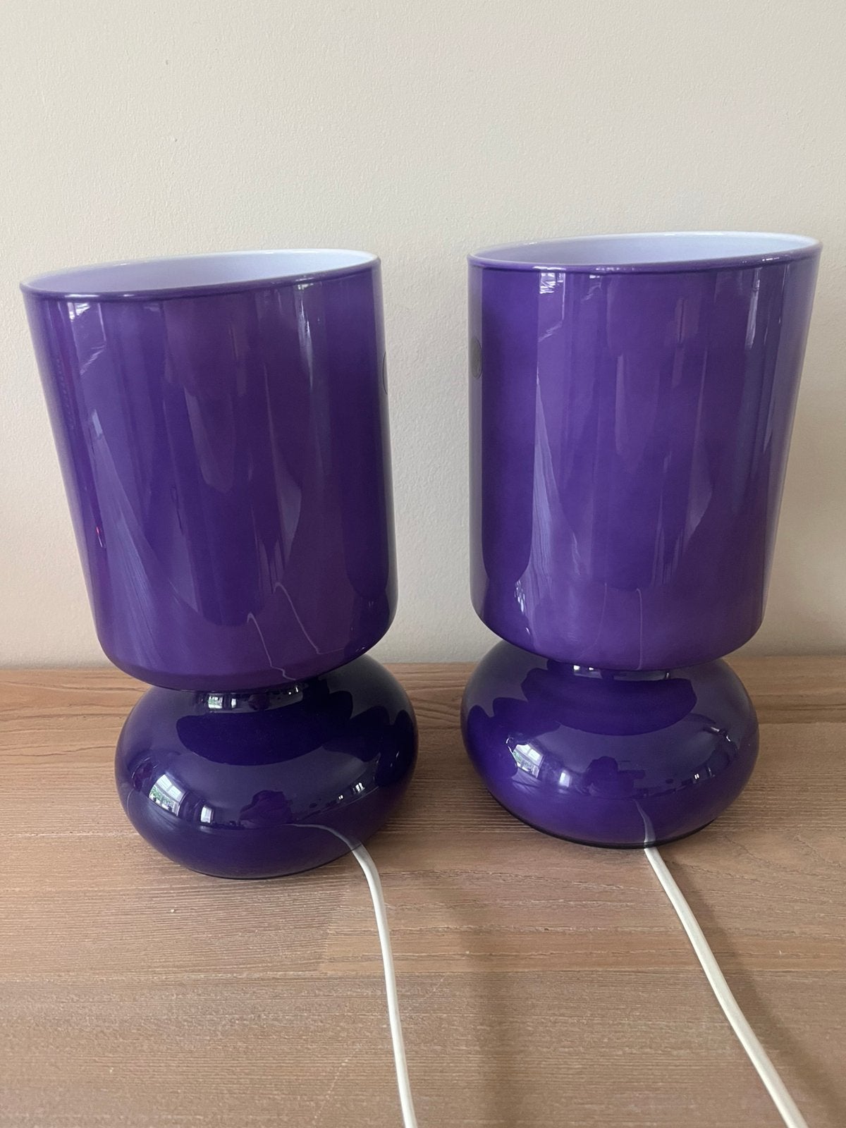 Ikea Lykta 2 paarse lampjes , vintage jaren 90, Ophalen of Verzenden