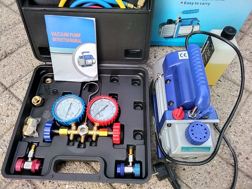 Vacuumpomp 1 traps, ideaal voor airco , plus vacuumpomp olie, Ophalen