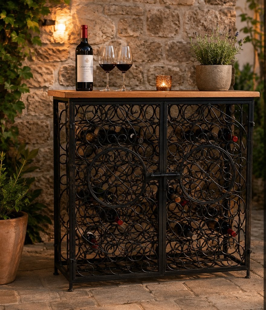 Wijnrek, Maison & Meubles, Accessoires pour la Maison | Porte-bouteilles, Utilisé, 75 cm ou plus, Autres matériaux, 25 bouteilles ou plus