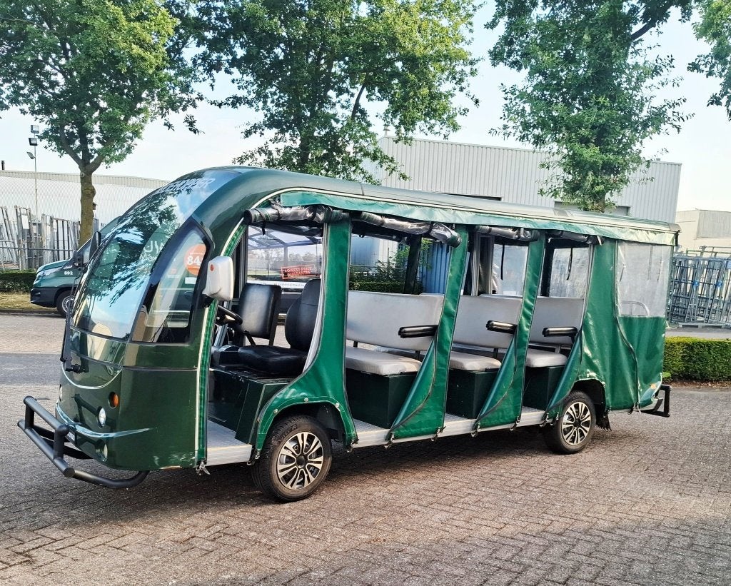 Elektrische Bringo Shuttle Bus 14p – 2022 – Compleet Golfkar, Auto's, Automaat, Achteruitrijcamera, Te koop, Groen