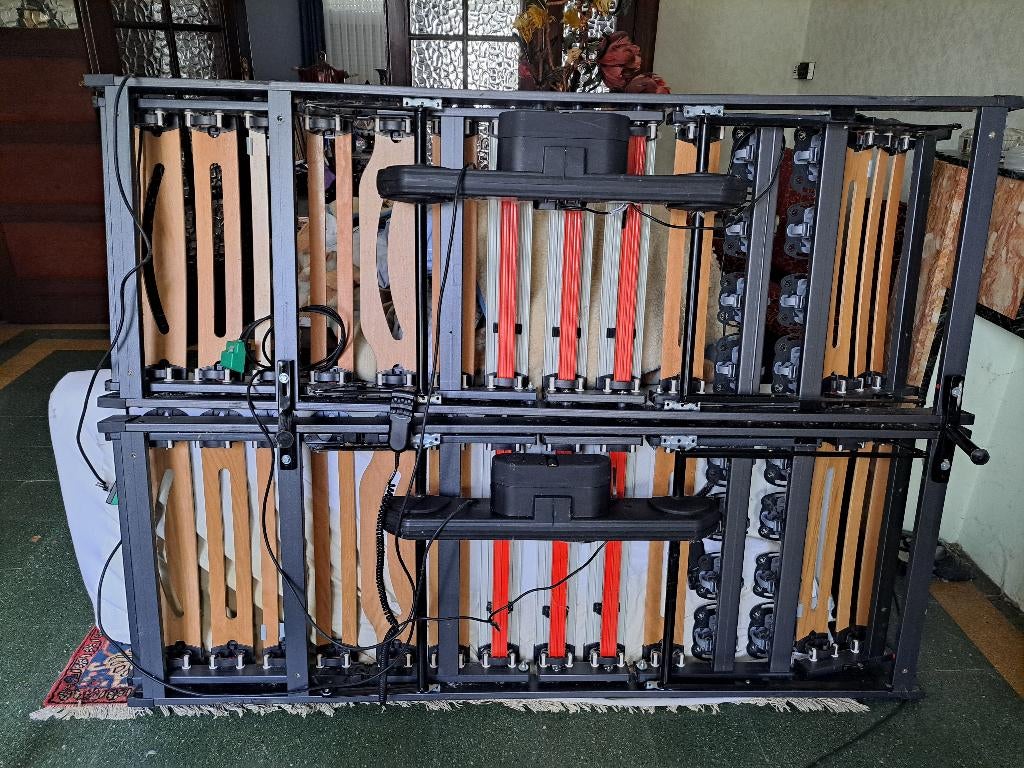 Electrische lattenbodem Deniwol Exclusief 2 x 70 cm  140 bed, Ophalen, Gebruikt, 70 cm of minder, Tweepersoons