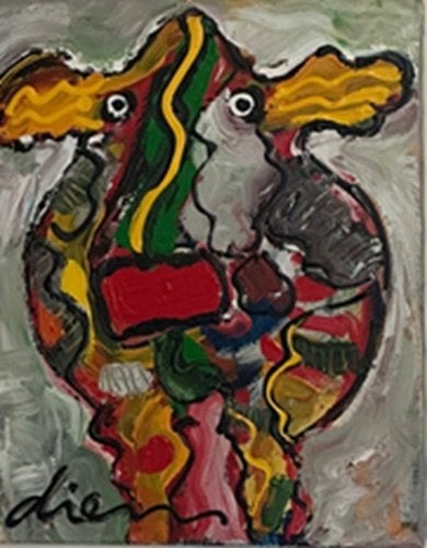 Peter Diem - "Snow White", Antiek en Kunst, Kunst | Schilderijen | Modern, Ophalen, Handgeschilderd, Acrylverf