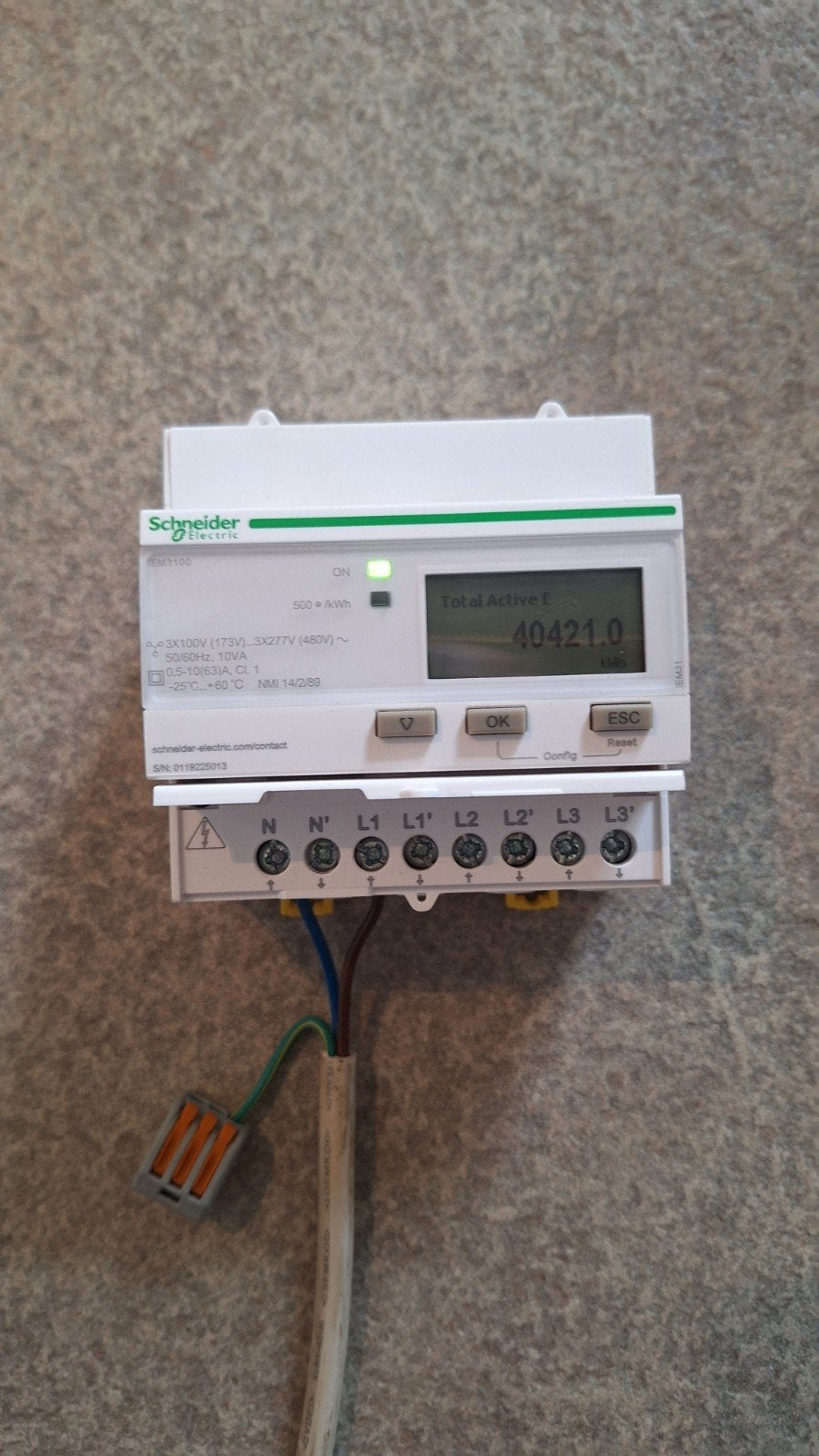 Compteur triphasé Schneider, Bricolage & Construction, Électricité & Câbles, Enlèvement ou Envoi, Comme neuf, Schneider Electric