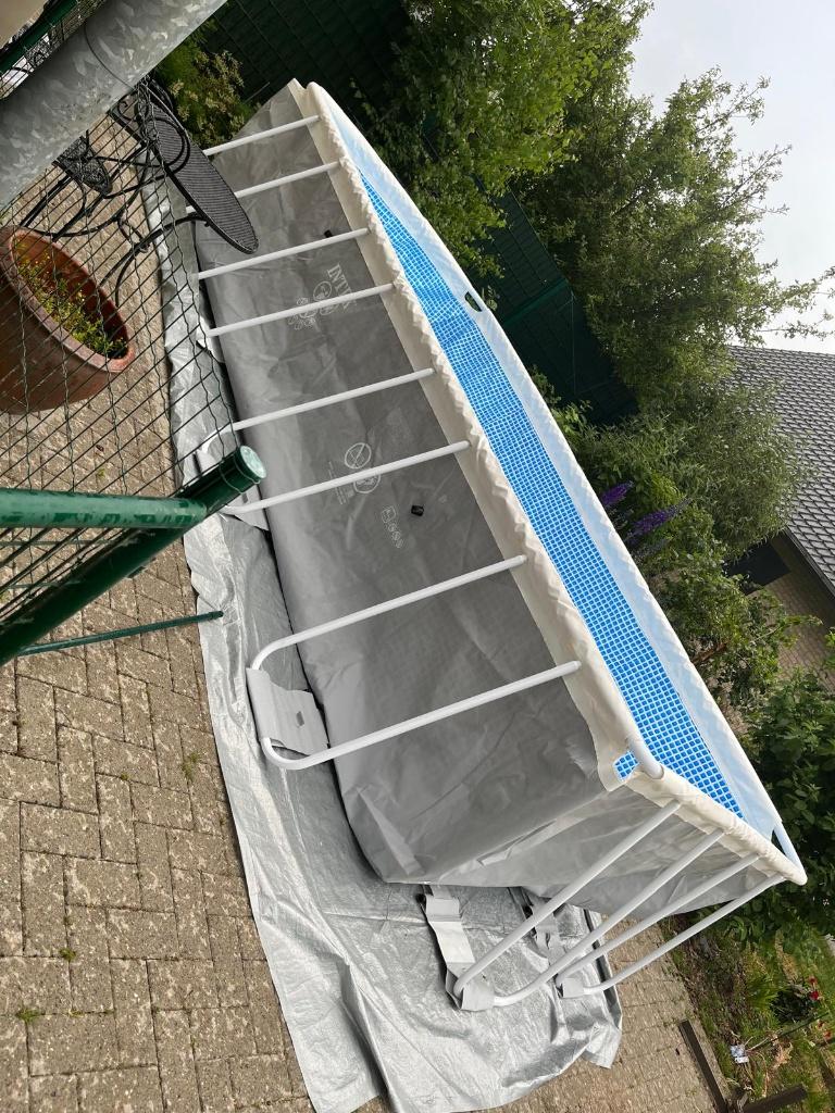 intex zwembad met toebehoren, Jardin & Terrasse, Piscines, Utilisé, Piscines hors sol, 80 à 120 cm, 400 cm ou plus, 200 à 300 cm