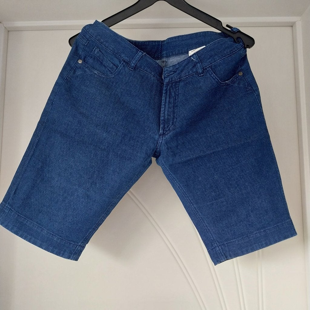 Jeans bermuda met witte stippen, Kleding | Dames, ANDERE, Kort, Blauw, Maat 42/44 (L)