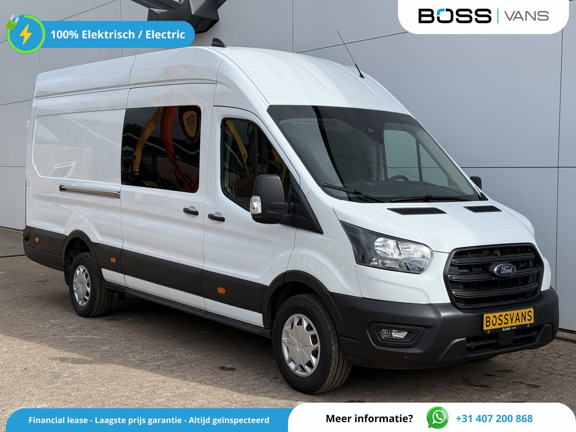 Ford Transit DC 2.0 TDCI 170PK L4H3 Dubbele Cabine 6-Stoelen, Zwart, 4 cilinders, 2626 kg, Parkeersensor