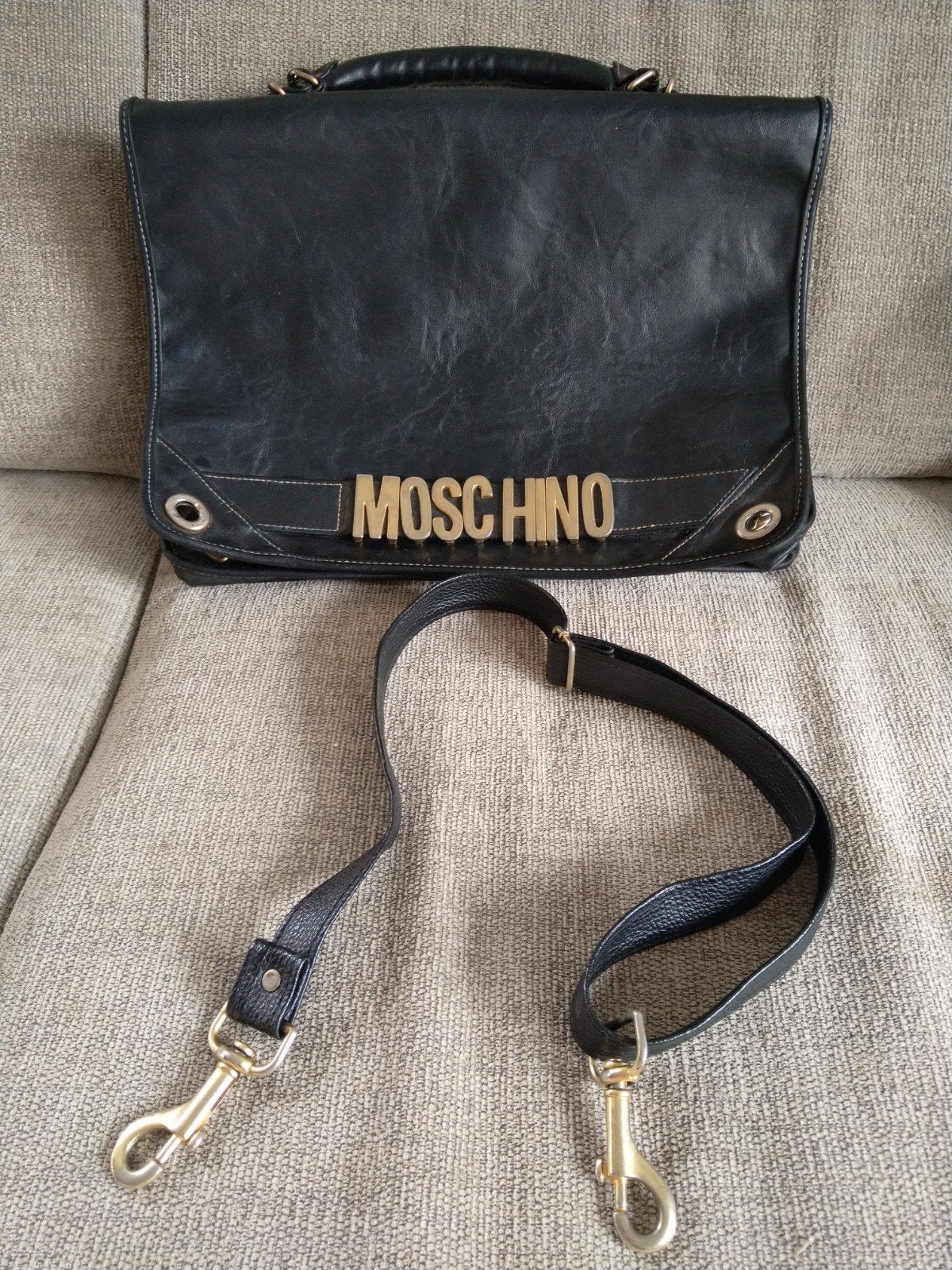 tas moschino, Ophalen, Gebruikt, Zwart, Schoudertasje