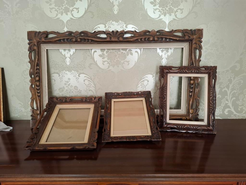 Lot oude houten kaders, Huis en Inrichting, Ophalen, Gebruikt, Hout