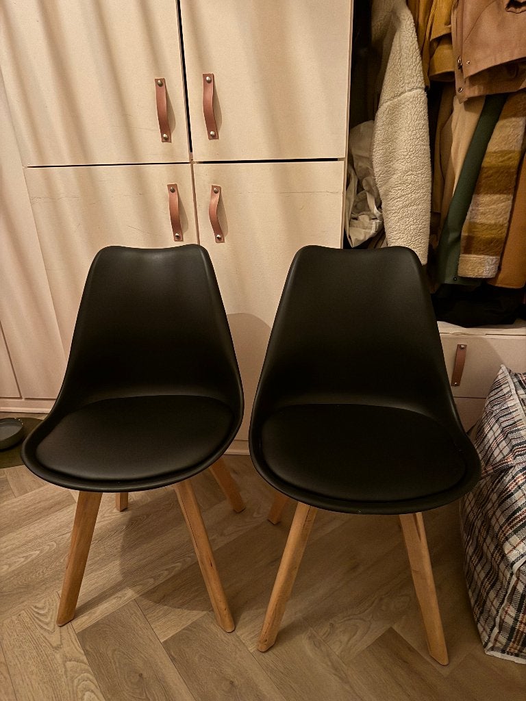 Stoelen, Huis en Inrichting, Ophalen, Gebruikt, Zwart, Twee