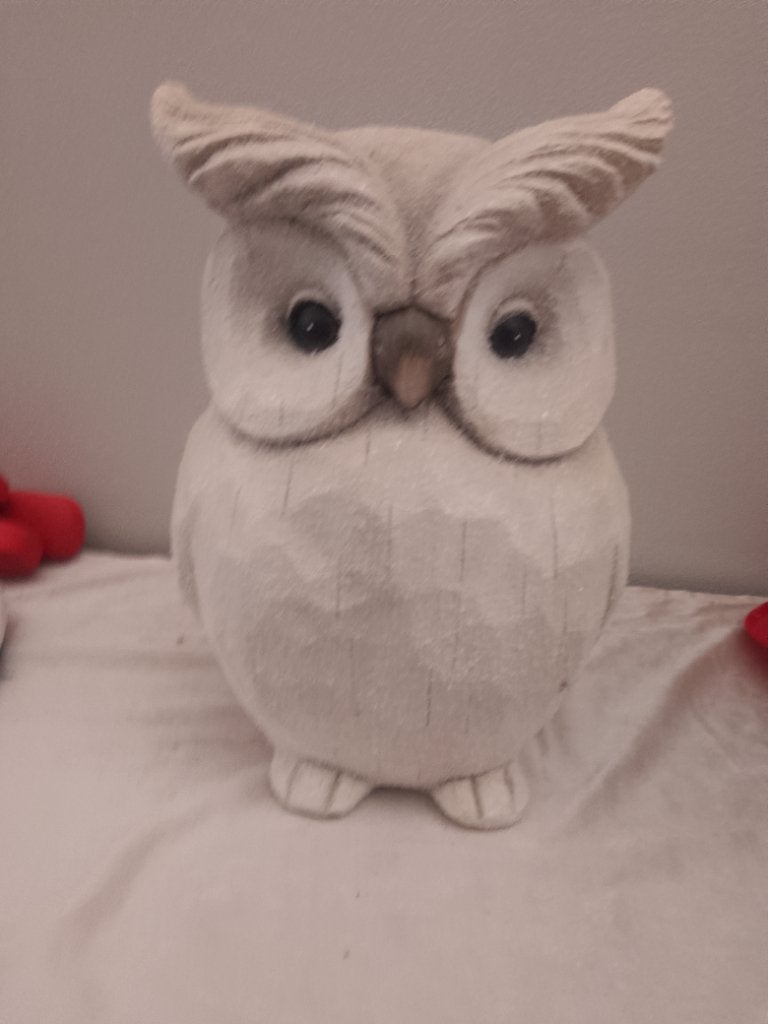 Mooie uil van 40x25, Ophalen, Zo goed als nieuw, Beige, Decoratieobject