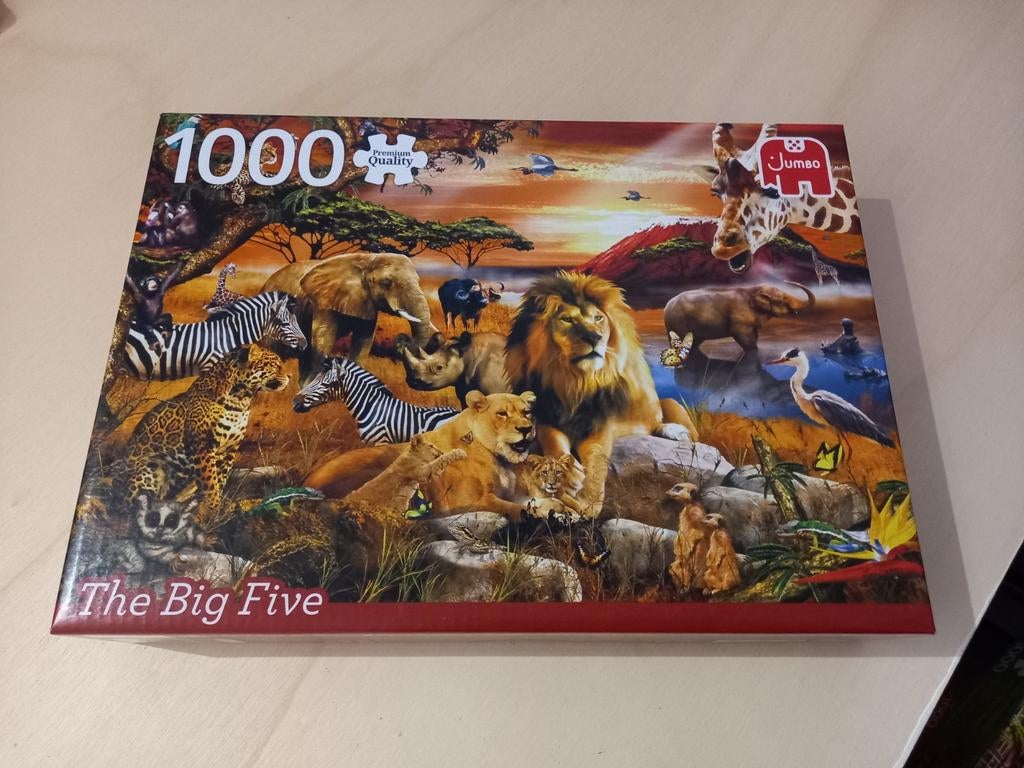 Jumbo puzzel 1000 stuks - De grote vijf, Ophalen of Verzenden, 500 t/m 1500 stukjes, Gebruikt, Legpuzzel