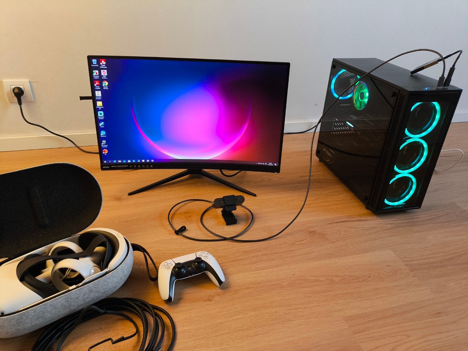 Curved Msi optix MAG271CV 27" curved monitor 144Hz, Enlèvement, Comme neuf