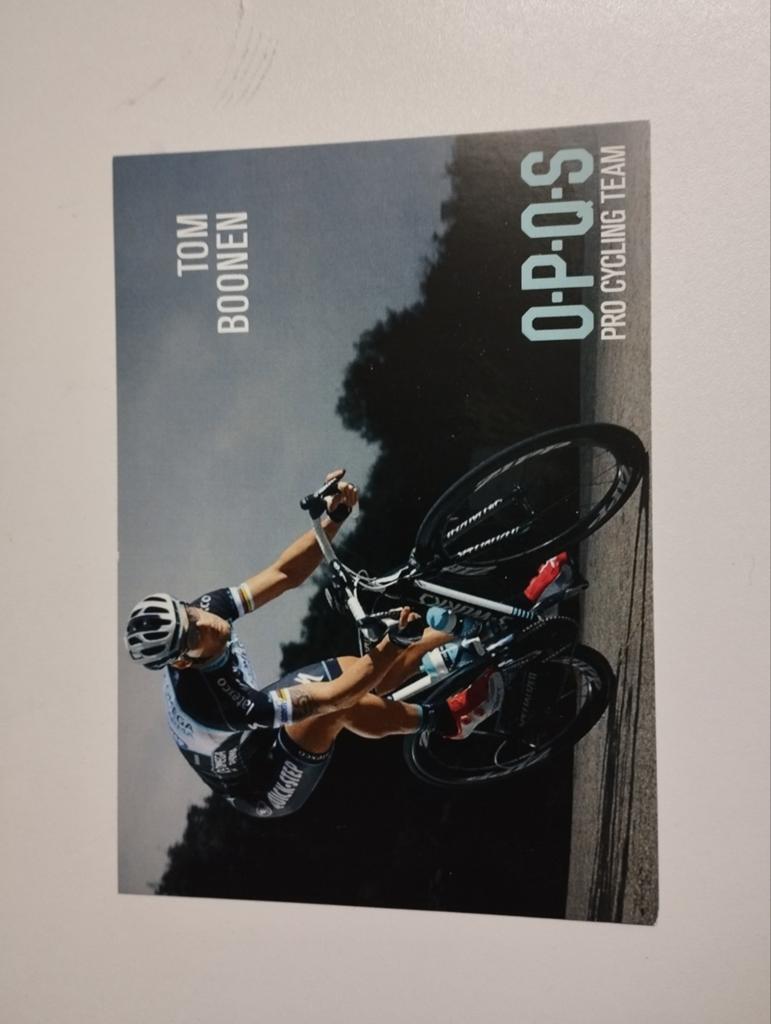 Een postkaart over de wielrenner tom Boonen kleur verschille, Ophalen