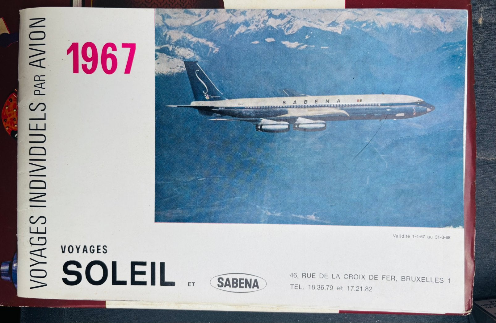Brochure Sabena 1967, Collections, Enlèvement ou Envoi, Utilisé