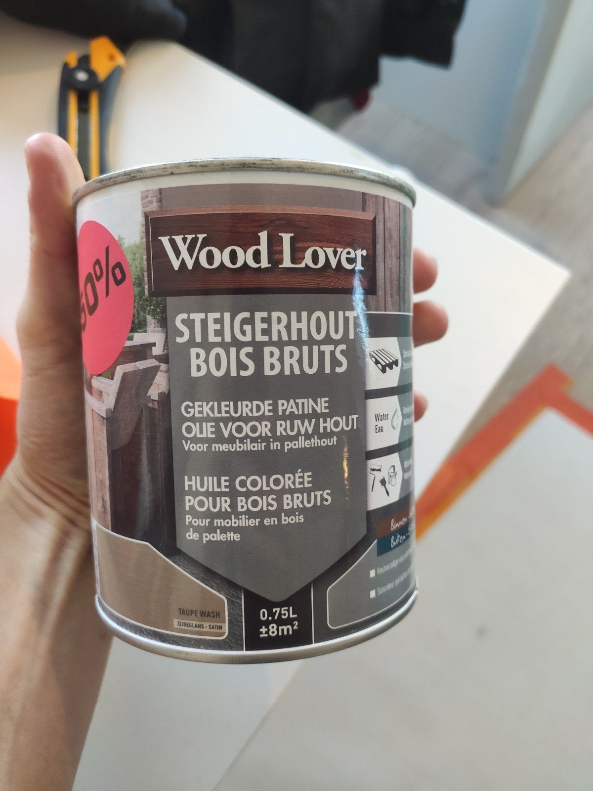 Huile colorée Taupe Wash Wood Lover, Bricolage & Construction, Neuf, Moins de 5 litres, Autres couleurs, Enlèvement