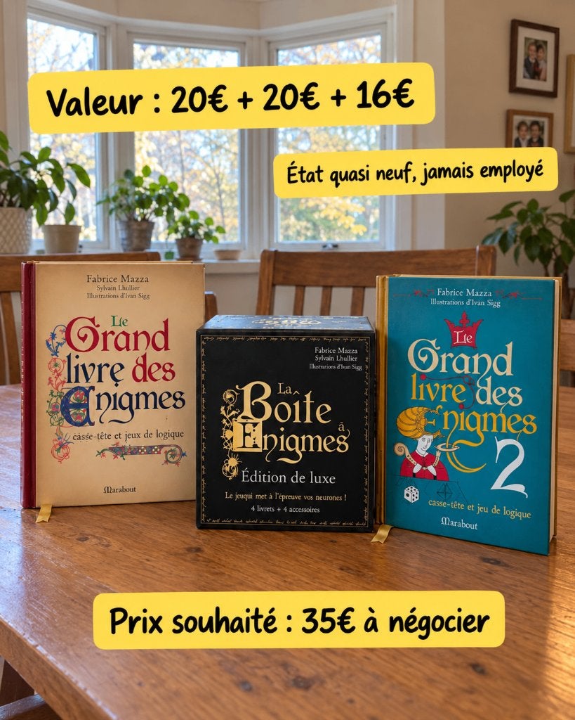 Livres et jeu d'énigmes, Enlèvement, Neuf, Marabout