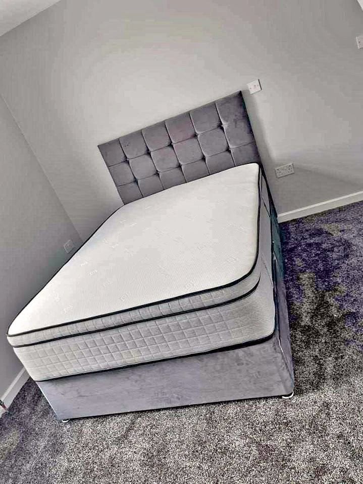 Bed en matras set – Alle kleuren leverbaar, Verzenden, Nieuw, Tweepersoons, Crème