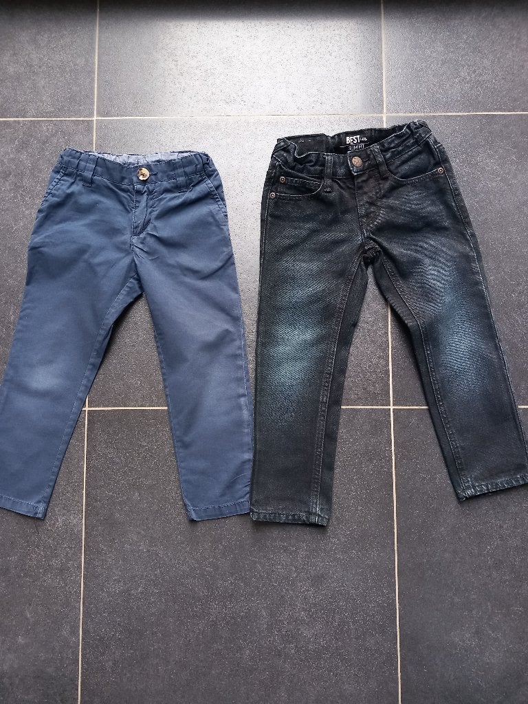 2 lange broeken maat 98, Kinderen en Baby's, Kinderkleding | Maat 98, Broek, Gebruikt, H&M, Ophalen of Verzenden
