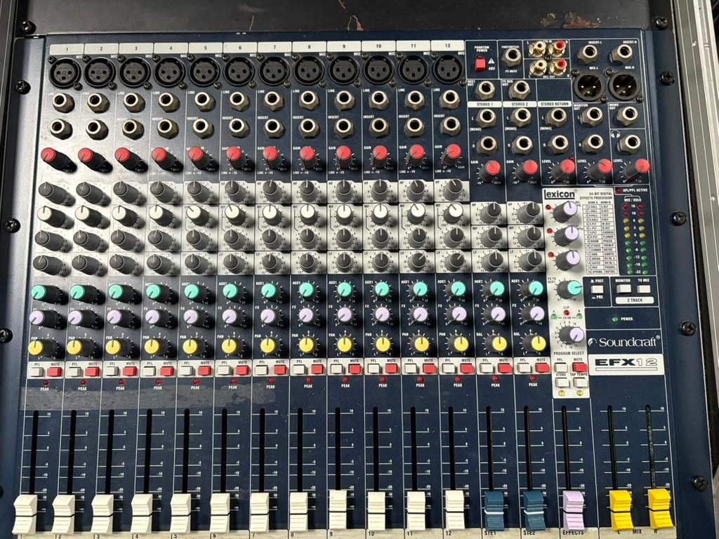 Soundcraft EFX12 mixer, Muziek en Instrumenten, Ophalen, Gebruikt, 10 tot 20 kanalen, Microfooningang