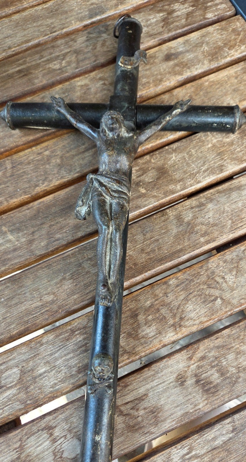 antiek kruis crusifix, Ophalen of Verzenden, Gebruikt, Christendom | Katholiek