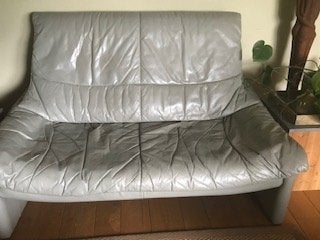 zetels, Maison & Meubles, Canapés | Salons, Utilisé, Banc droit, Deux personnes, Moins de 150 cm, 75 à 100 cm, Cuir, Enlèvement