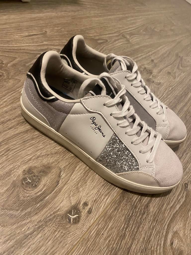 Pepe Jeans Lane - Sneakers laag - silver, Kleding | Dames, Ophalen, Wit, Zo goed als nieuw, Sneakers