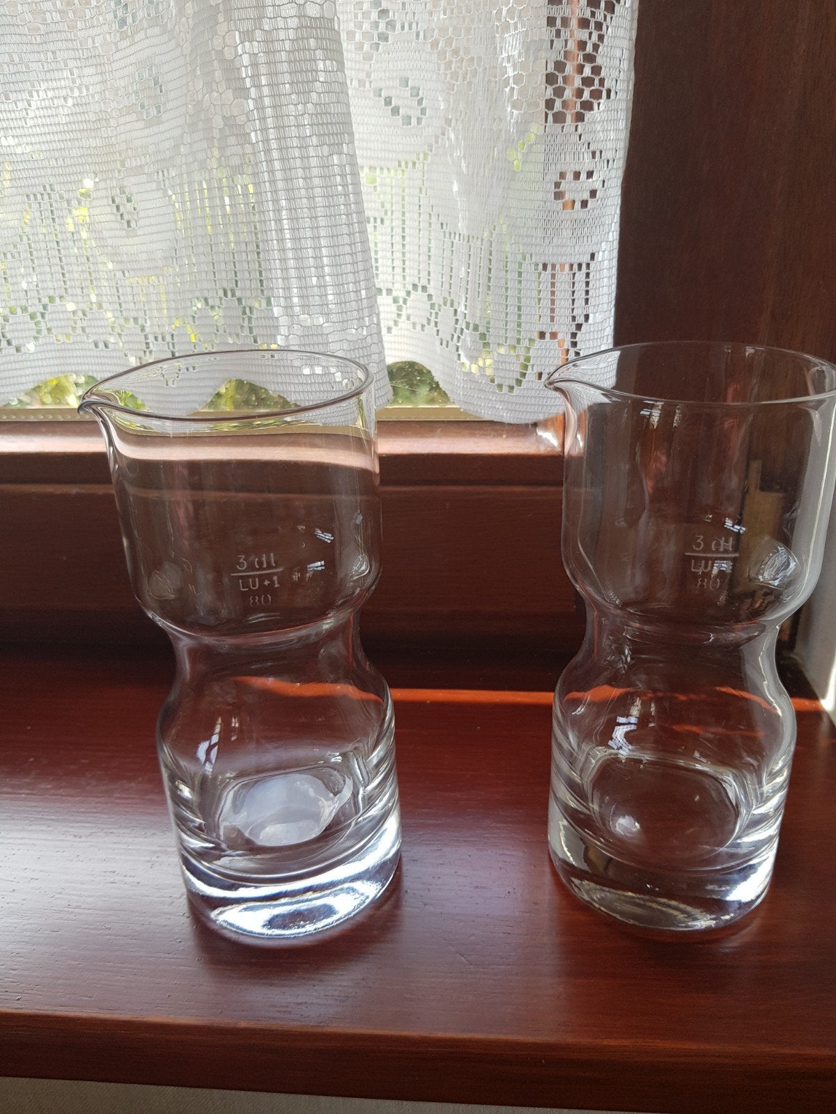 set de 2 carafes à vin, Maison & Meubles, Enlèvement ou Envoi, Comme neuf, Verre, Pichet