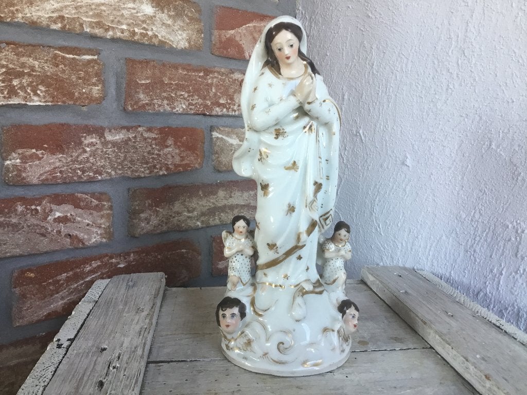 Vierge avec angelots……Vieil Andenne, Antiquités & Art, Enlèvement