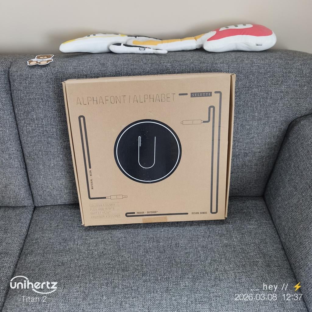 Seletti Alphafont U neon (nieuw/sealed), Huis en Inrichting, Ophalen of Verzenden, Glas