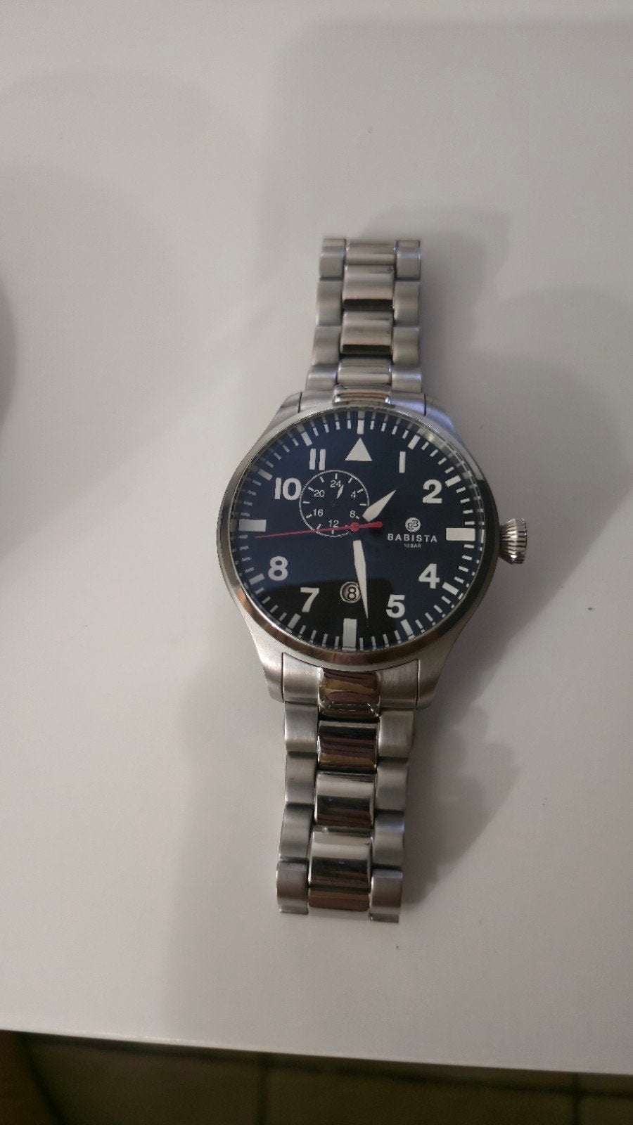 Babista automatisch horloge, Handtassen en Accessoires, Horloges | Heren, Overige merken, Staal, Gebruikt, Staal