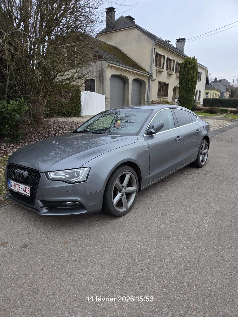 Audi a 5 sportback automatische transmissie, Auto's, Euro 5, Zwart, Leder, 5 deurs