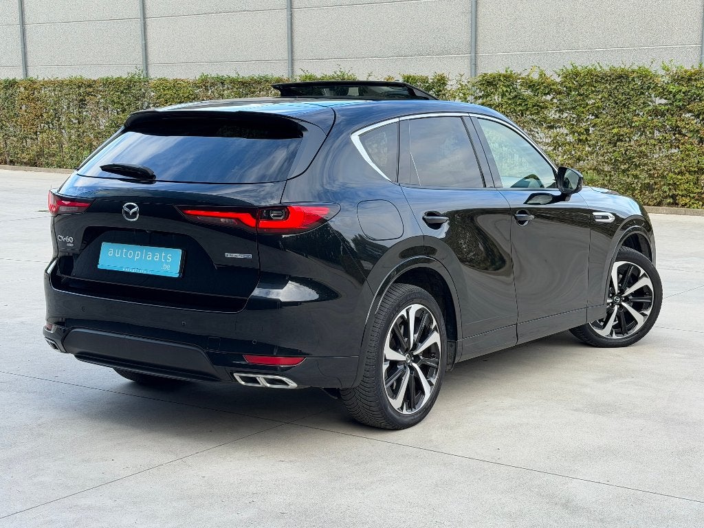 Mazda CX-60 Takumi 2023 Panorama HeadUp Dodehoek 67209km, Auto's, Automaat, Dealer onderhouden, Zwart, Leder