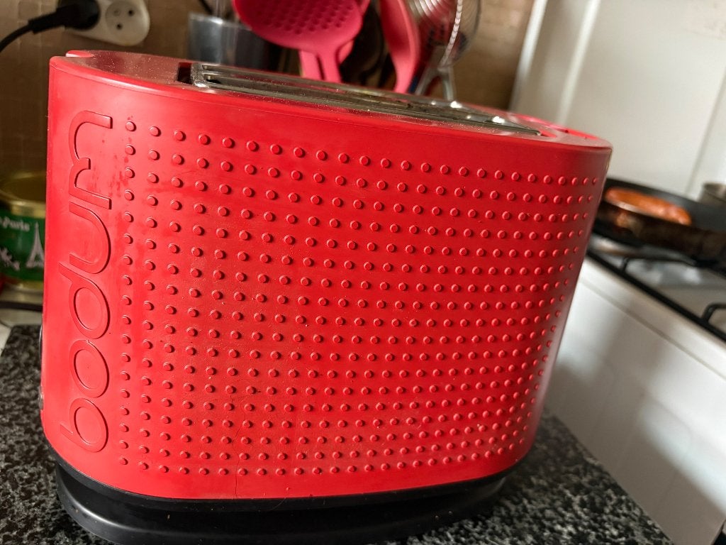 Bodum Bistro 2-Slice Electric Toaster (Red) - €10, Elektronische apparatuur, Ophalen, Gebruikt, Uitneembare kruimellade