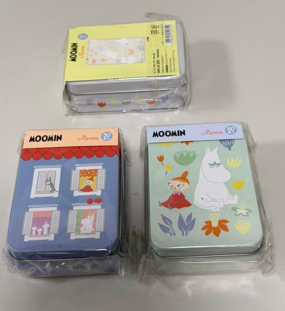 Moomin memo set – 3x metalen blikjes – nieuw Memory cards, Ophalen of Verzenden, Nieuw