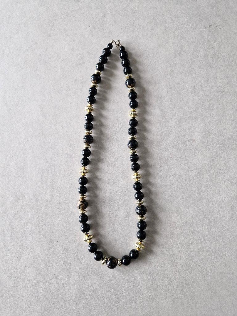 kralenketting, Handtassen en Accessoires, Kettingen, Verzenden, Zwart