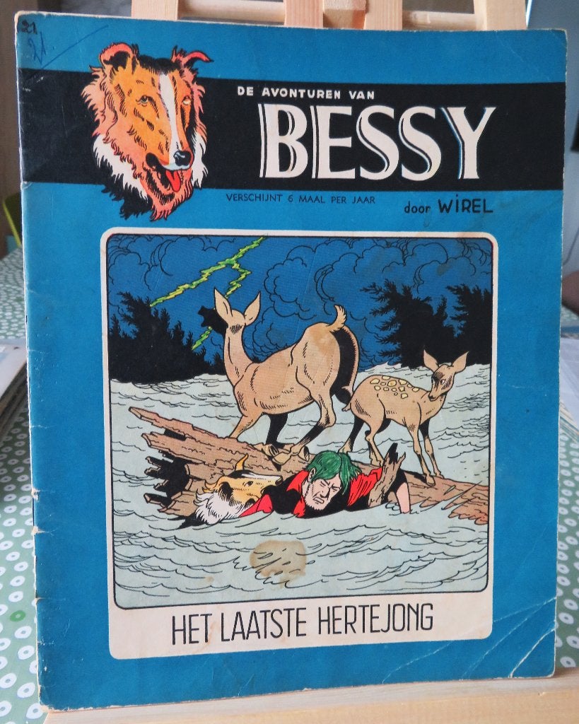 Bessy nr 21 Het laatste hertejong 1 druk., Ophalen of Verzenden, Gelezen, Willy vandersteen