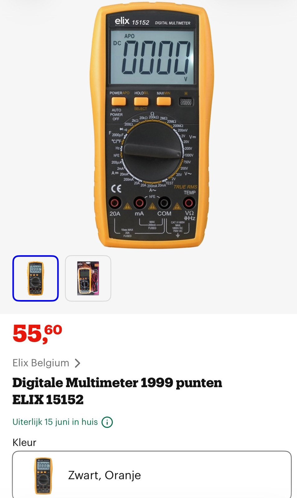 Multimeter elix, Doe-het-zelf en Bouw, Meetapparatuur, Ophalen, Nieuw, Multimeter