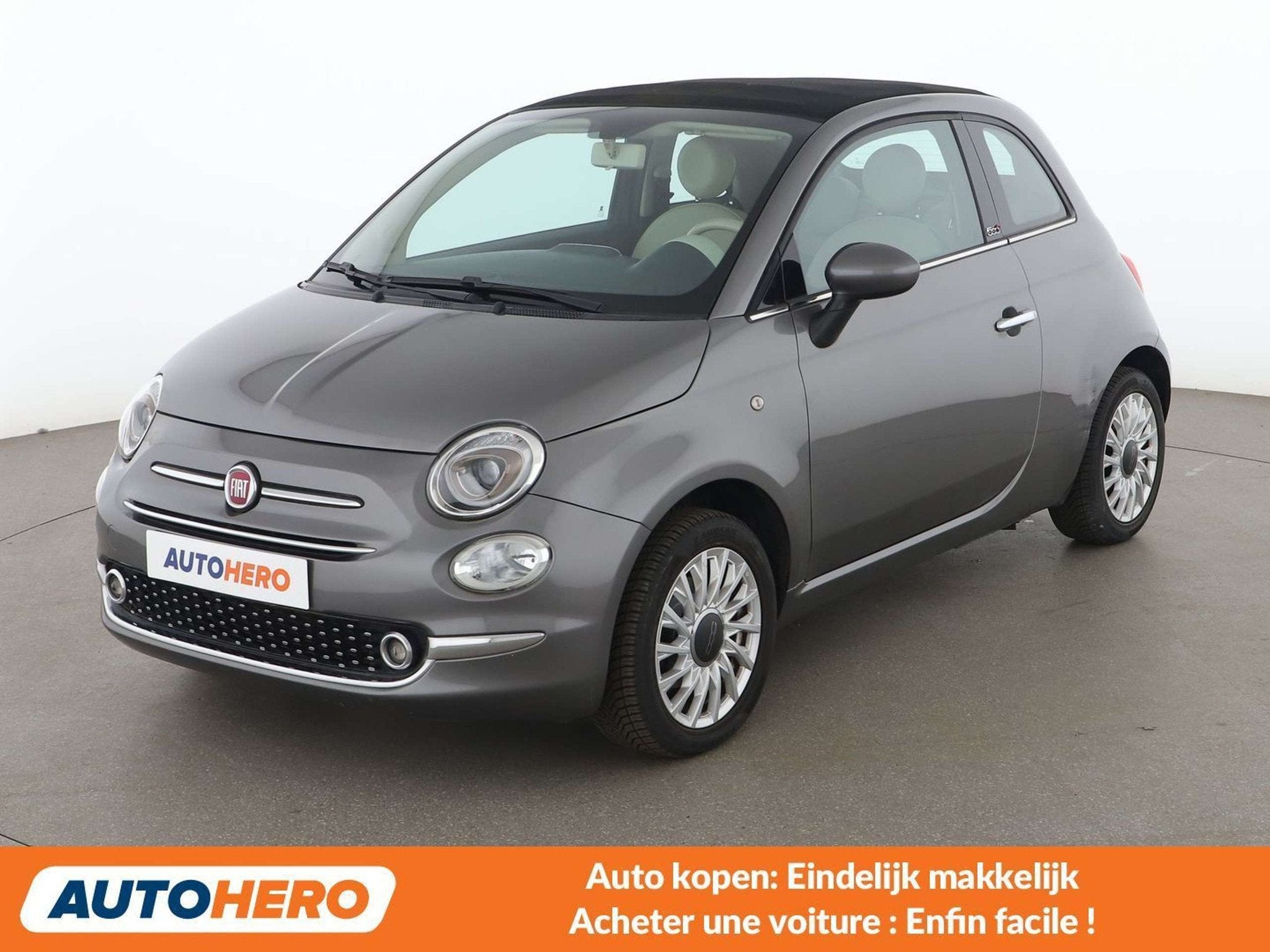 Fiat 500C 1.2 Lounge (bj 2015), Auto's, Voorwielaandrijving, Gebruikt, Cabriolet, Overige brandstoffen