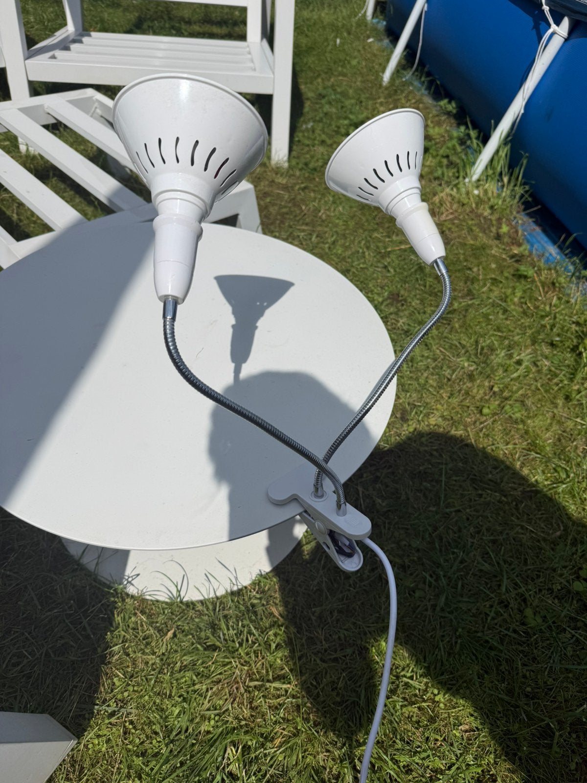 Witte klemspot/ leeslamp, Huis en Inrichting, Lampen | Spots, Zo goed als nieuw, Ophalen