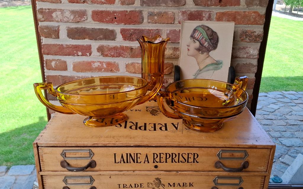 Coupe Val Saint Lambert - bol à fruits/vase tchèque, Antiquités & Art, Antiquités | Verre & Cristal, Enlèvement ou Envoi