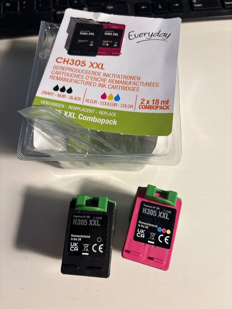 Inktpatronen voor HP printer CH305 XXL, Enlèvement, Neuf, Cartridge, Huismerk