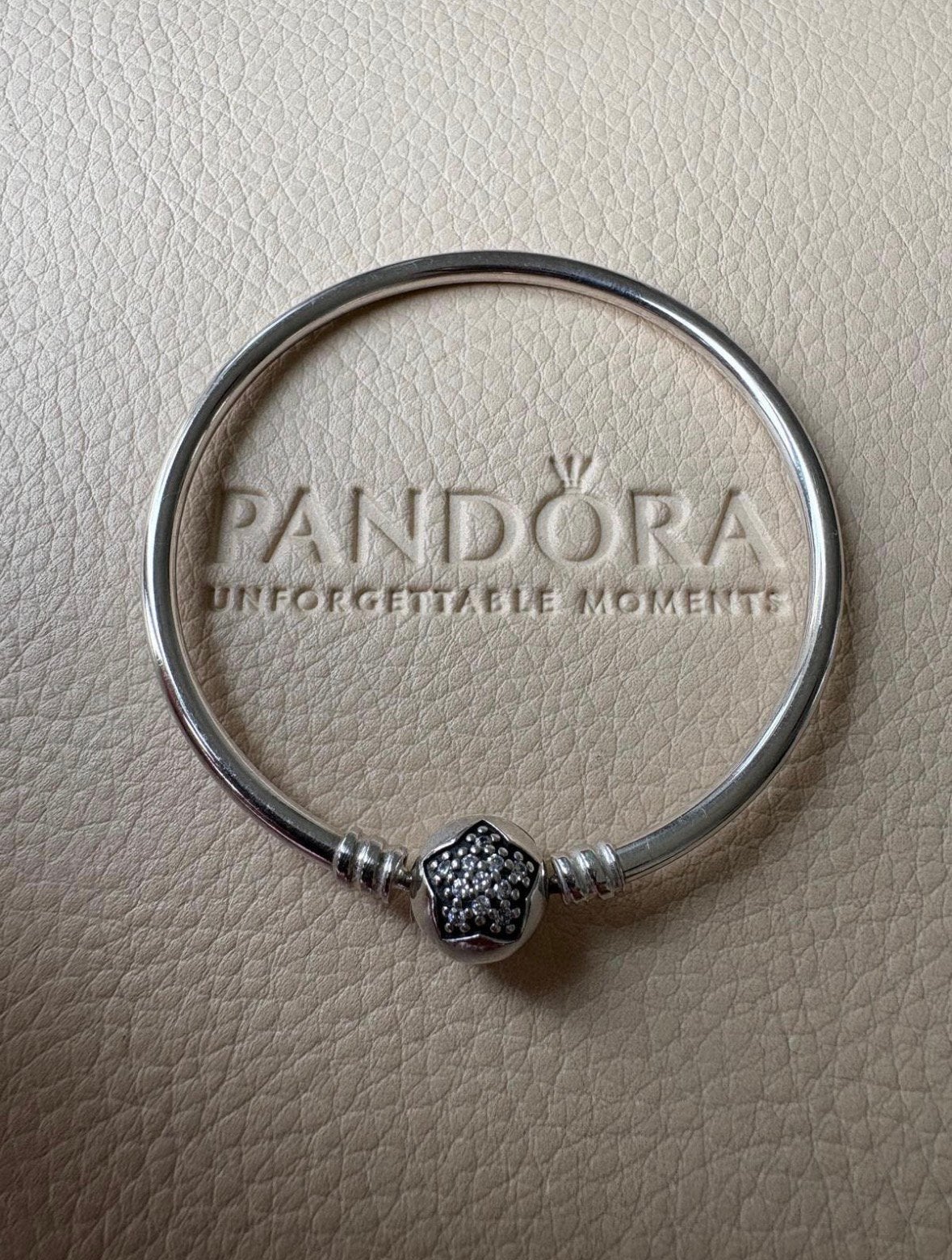 PANDORA ZILVEREN STAR BANGLE NIEUW, Nieuw, Ophalen of Verzenden, Zilver, Zilver