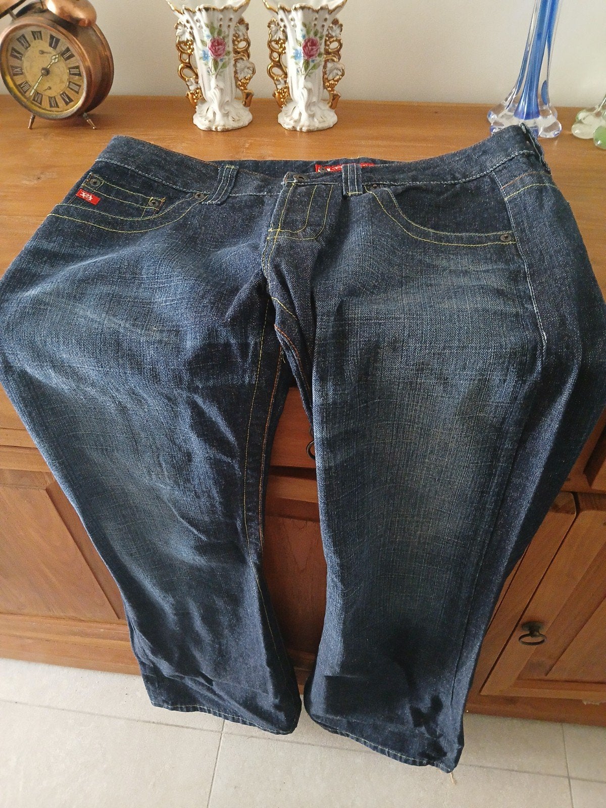 Elephan retro jeansbroek met negen poten, Blauw, Nieuw, Ophalen of Verzenden, Park flash