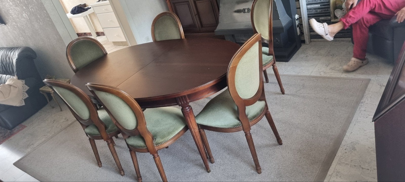 volledig meubel set., Ophalen, Gebruikt, Engelse stijl, 4 tot 6 stoelen