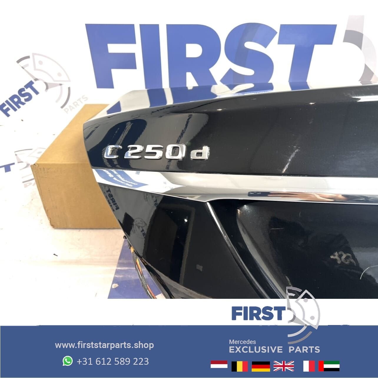 W205 C KLASSE KOFFERBAK ACHTER KLEP origineel Mercedes CKlas, Gebruikt, Ophalen of Verzenden, Achter, -